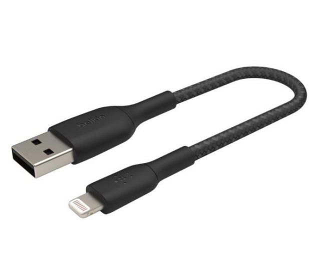 Belkin Kabel USB-A na Lightning, w oplocie, 0,15m, czarny - 1330427 - zdjęcie 5
